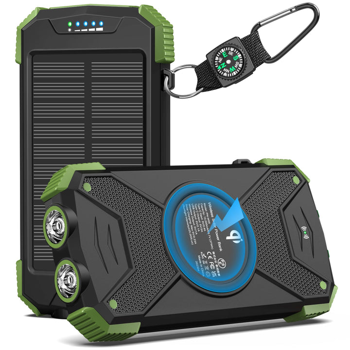 BLAVOR PN-W05 10,000mAh Qi Wireless Solar Power Bank Black BLAVOR PN-W05 10,000mAh Qi Wireless Solar Power Bank Black